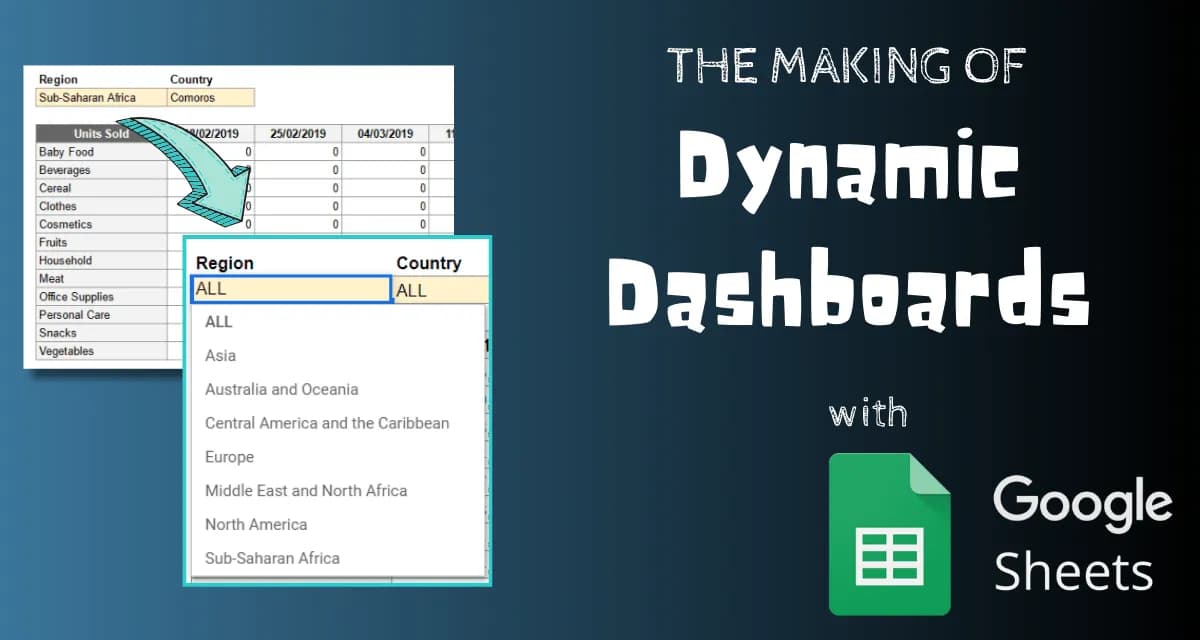 How to make a dynamic dashboard using Google Sheets