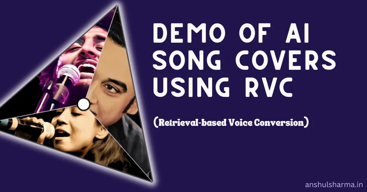 Demo of AI song covers using RVC (Retrieval-based Voice Conversion)